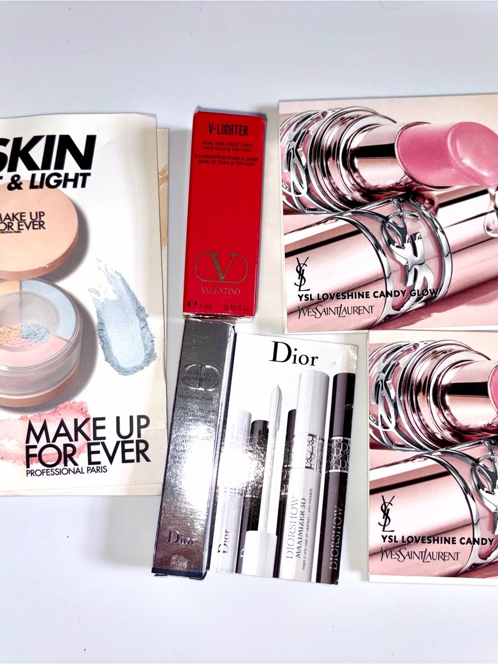 5 PC Prestige Sample & Trial Bundle: YSL, Dior, Valentino & Makeup Forever NEW